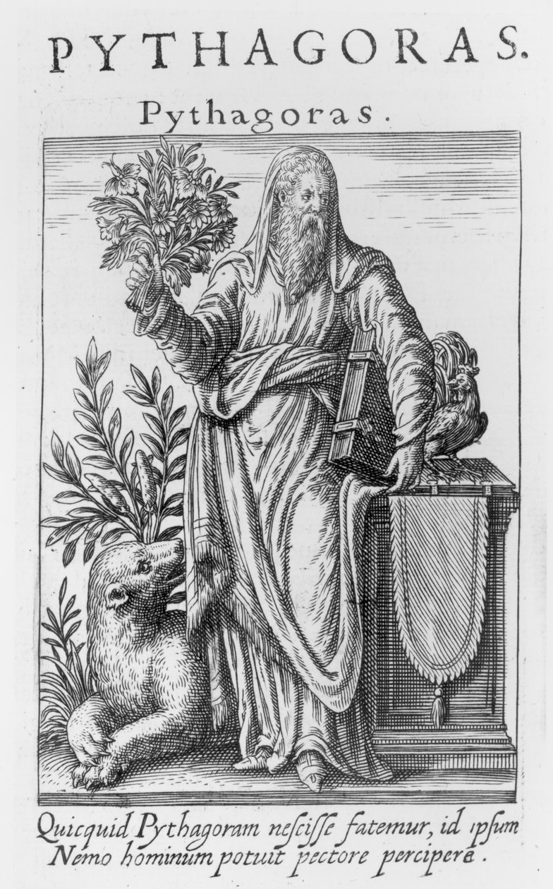 Pythagoras (ca. 580-c. 500 f.Kr.) av Unbekannt Unbekannt