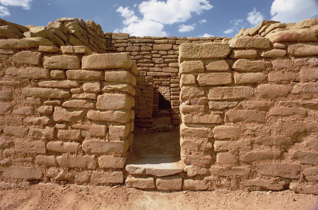 Rester av Pueblo-indiske boliger, bygget fra 1000- til 1300-tallet av Unbekannt Unbekannt