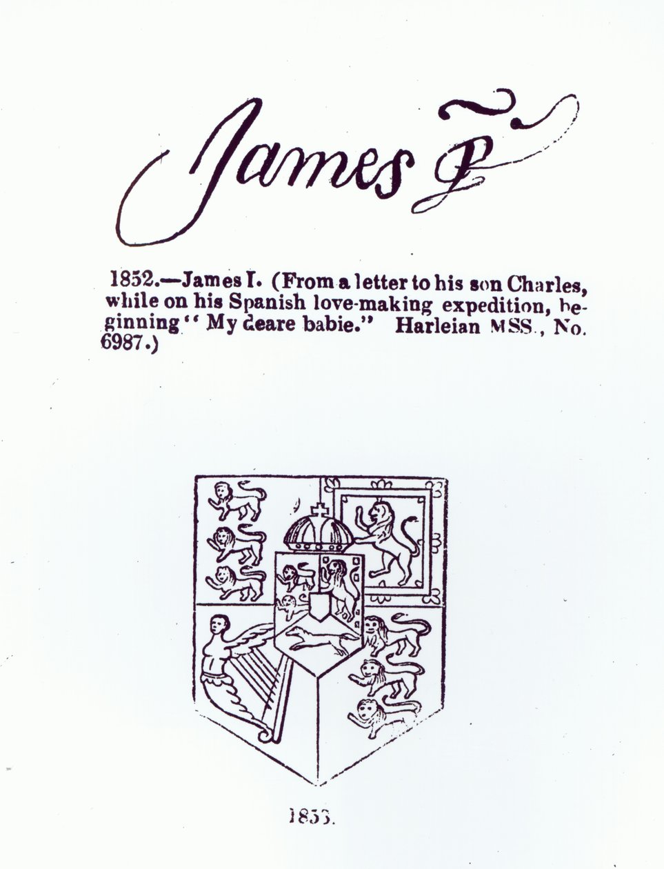 Reproduksjon av signaturen til James VI og I (1566-1625), 17. mars 1623 av Unbekannt Unbekannt