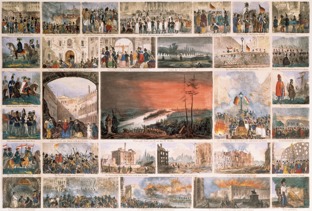 Revolusjon i Wien: Prins Alfred Windischgratz tvinger Wien til å overgi seg etter et tredje opprør 6. oktober 1848 av Unbekannt Unbekannt
