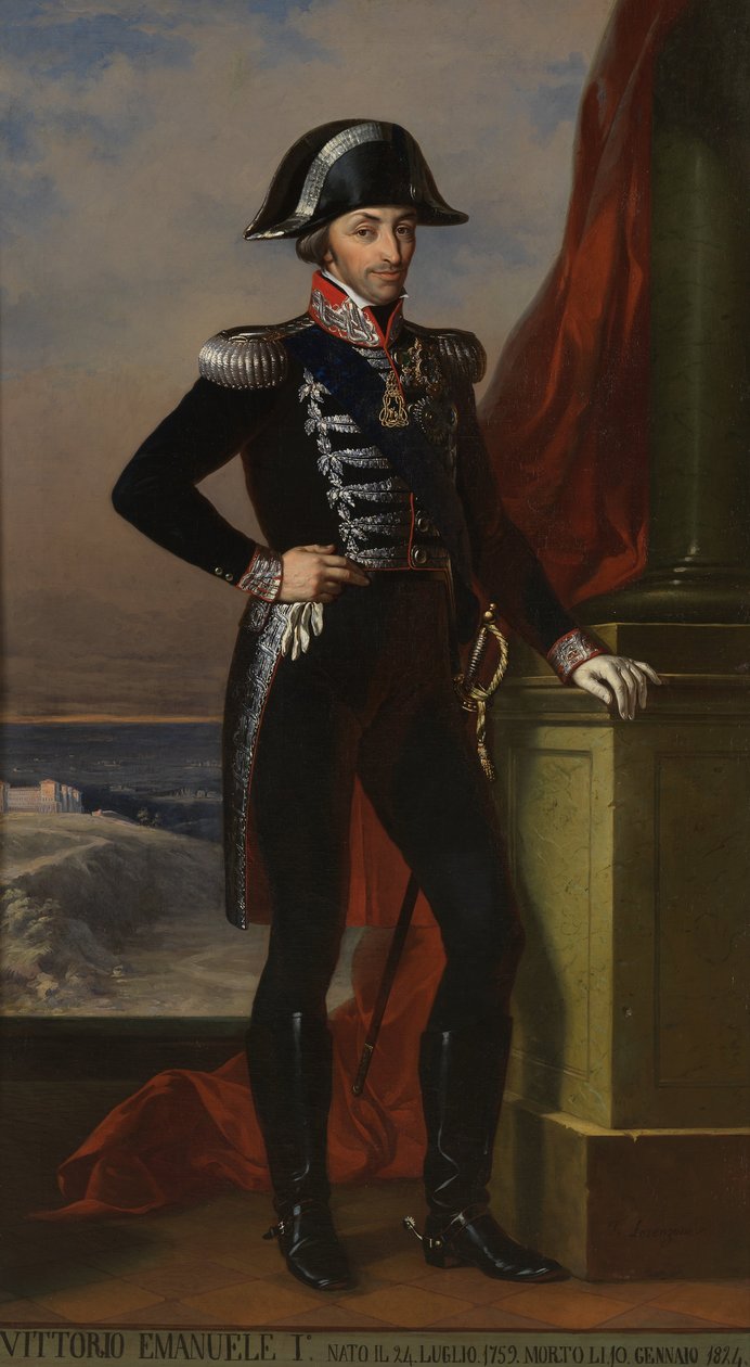 Portrett av Vittorio Emanuele I av Unbekannt Unbekannt