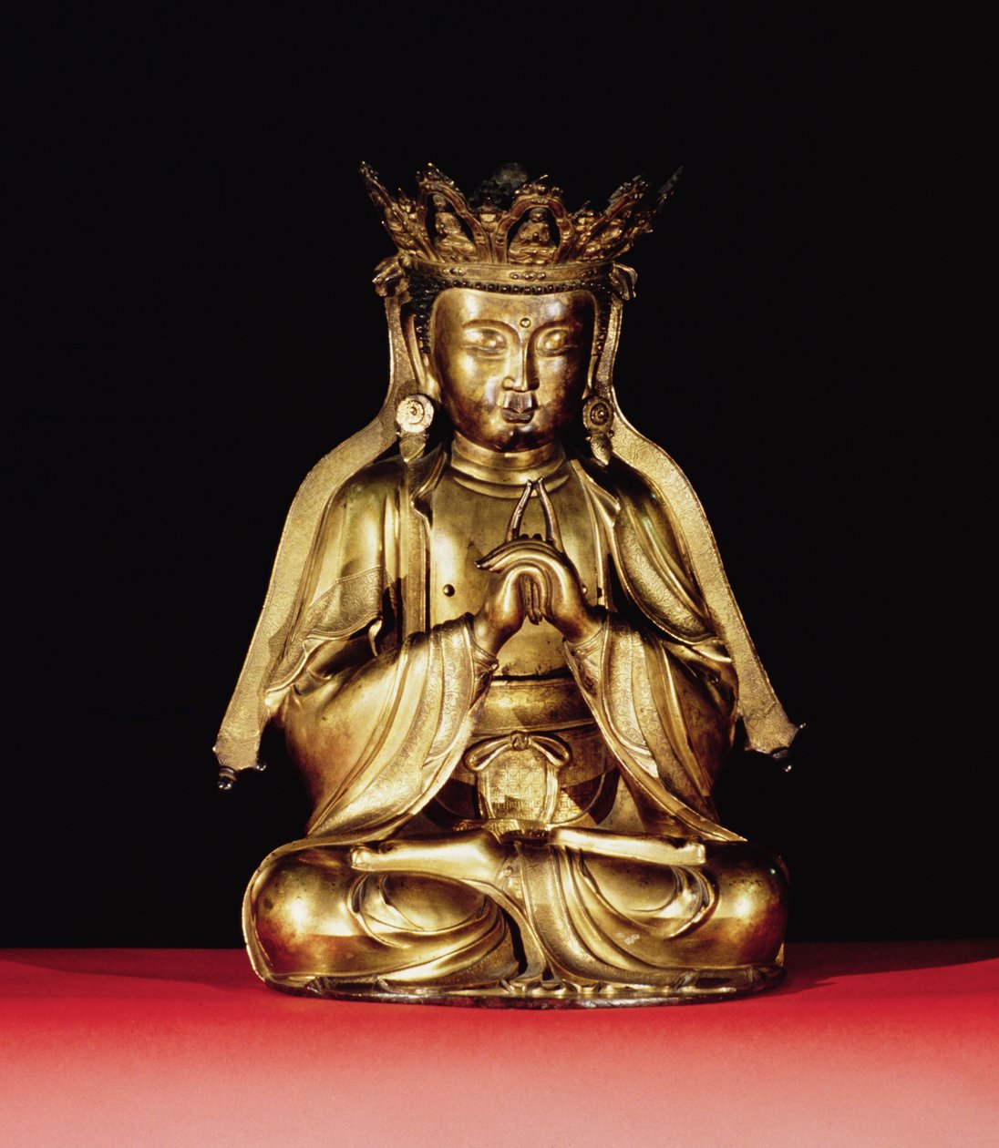 Sittende Buddha (forgylt bronse) av Unbekannt Unbekannt