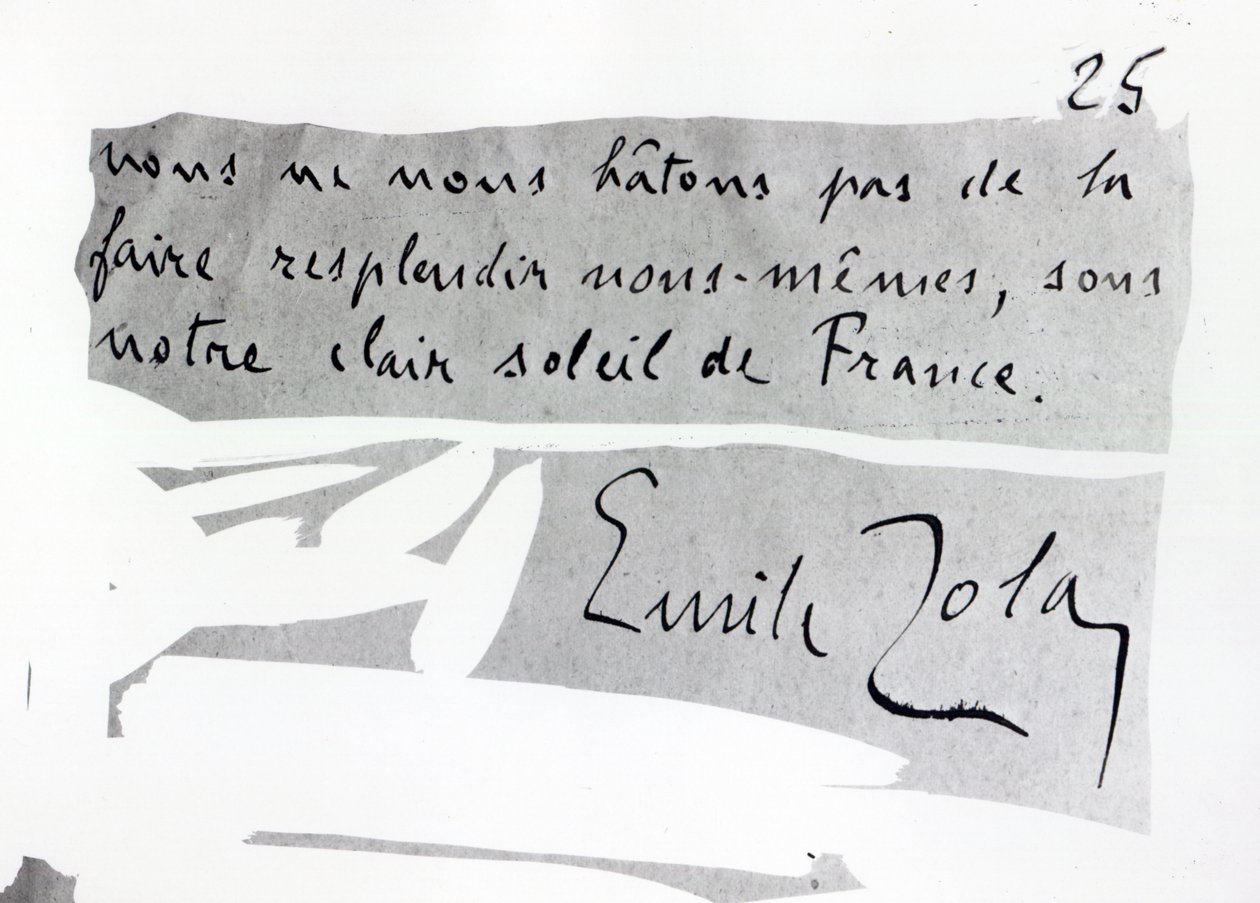 Signatur av Emile Zola av Unbekannt Unbekannt