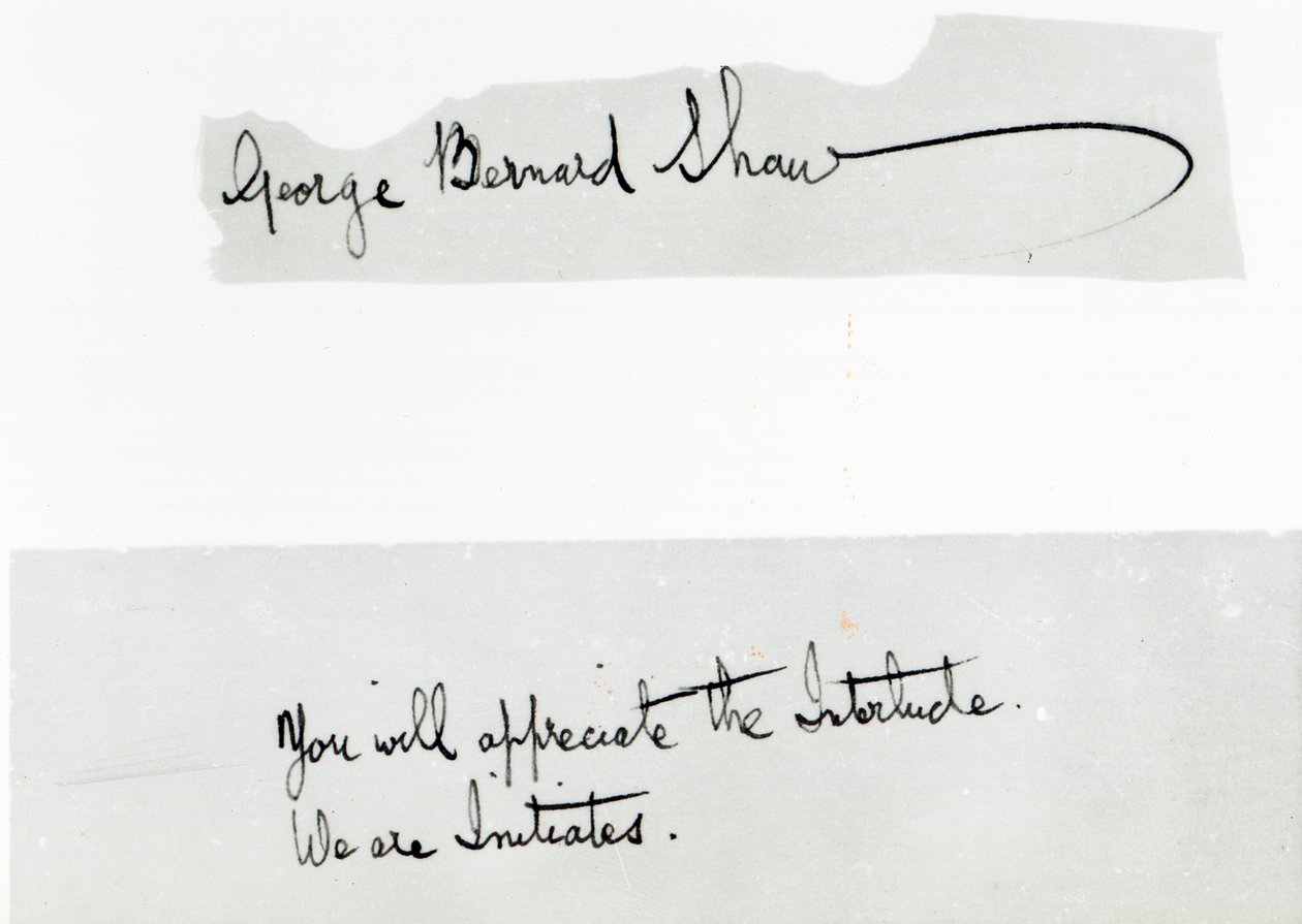 Signatur av George Bernard Shaw av Unbekannt Unbekannt