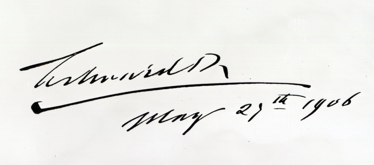 Signatur av kong Edward VII, 29. mai 1906 av Unbekannt Unbekannt