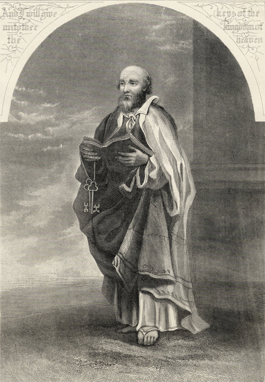 St. Peter, fra 'The National Illustrated Family Bible', utgitt ca. 1870 av Unbekannt Unbekannt