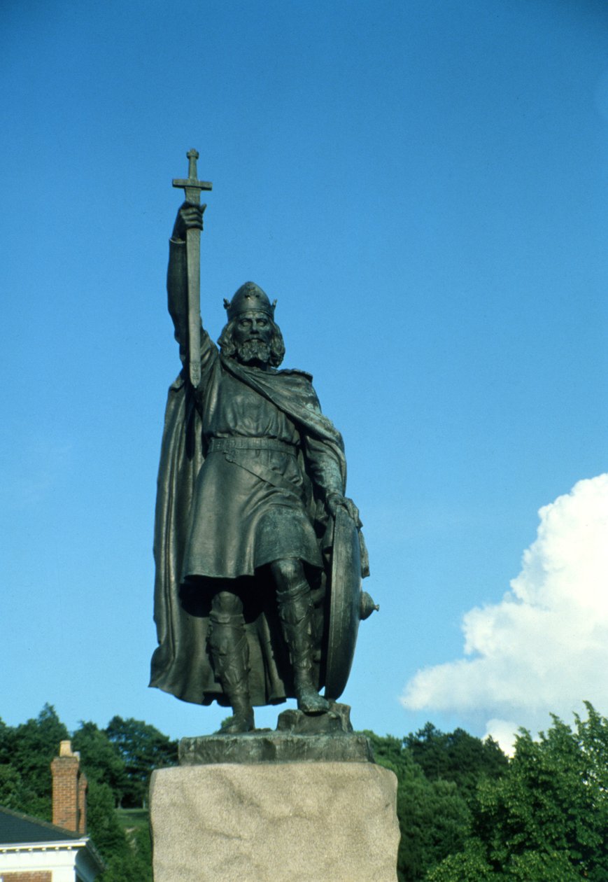 Statue av Alfred den store (849-99) (bilde) (se også 2367) av Unbekannt Unbekannt