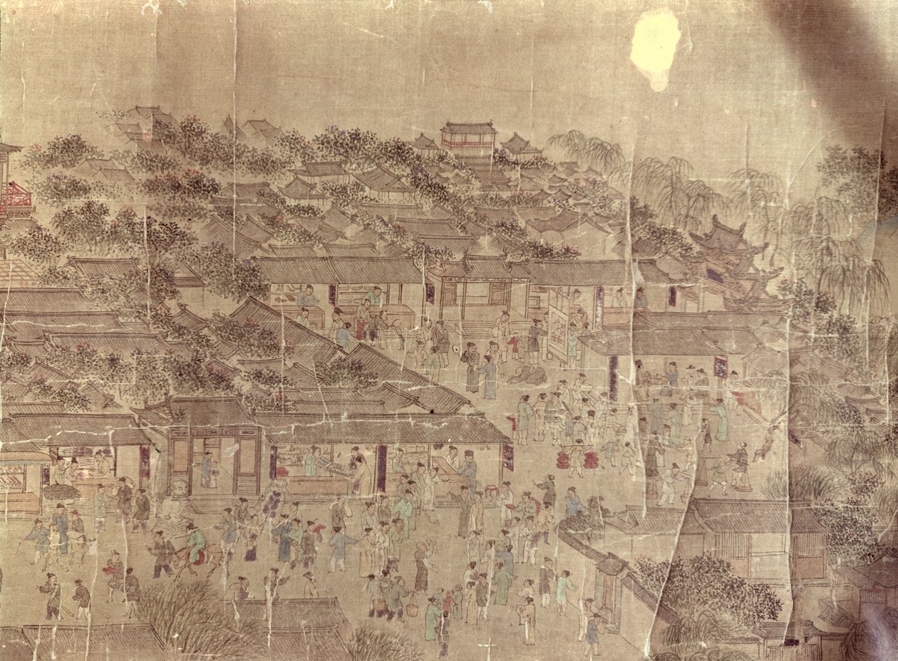 Gatebilde, kinesisk, Ming-dynastiet (1368–1644) av Unbekannt Unbekannt