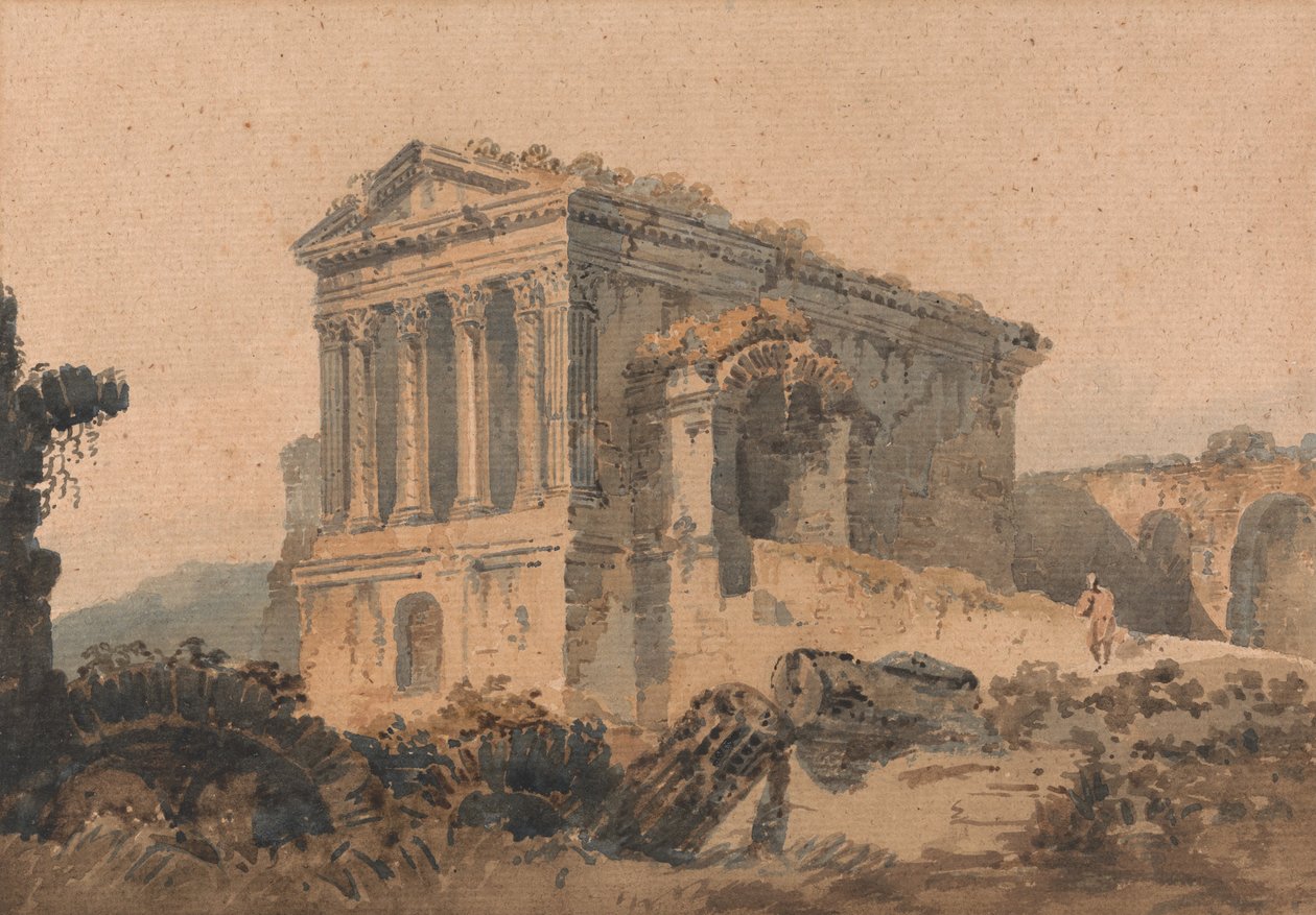 Temple of Clitumno, Roma, etter Piranesi av Unbekannt Unbekannt