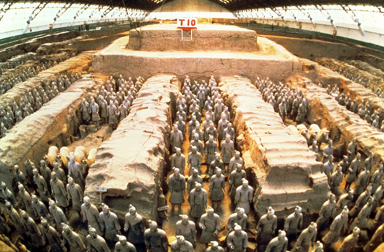 Terracotta-hæren, Qin-dynastiet, 210 f.Kr. (detalj) av Unbekannt Unbekannt