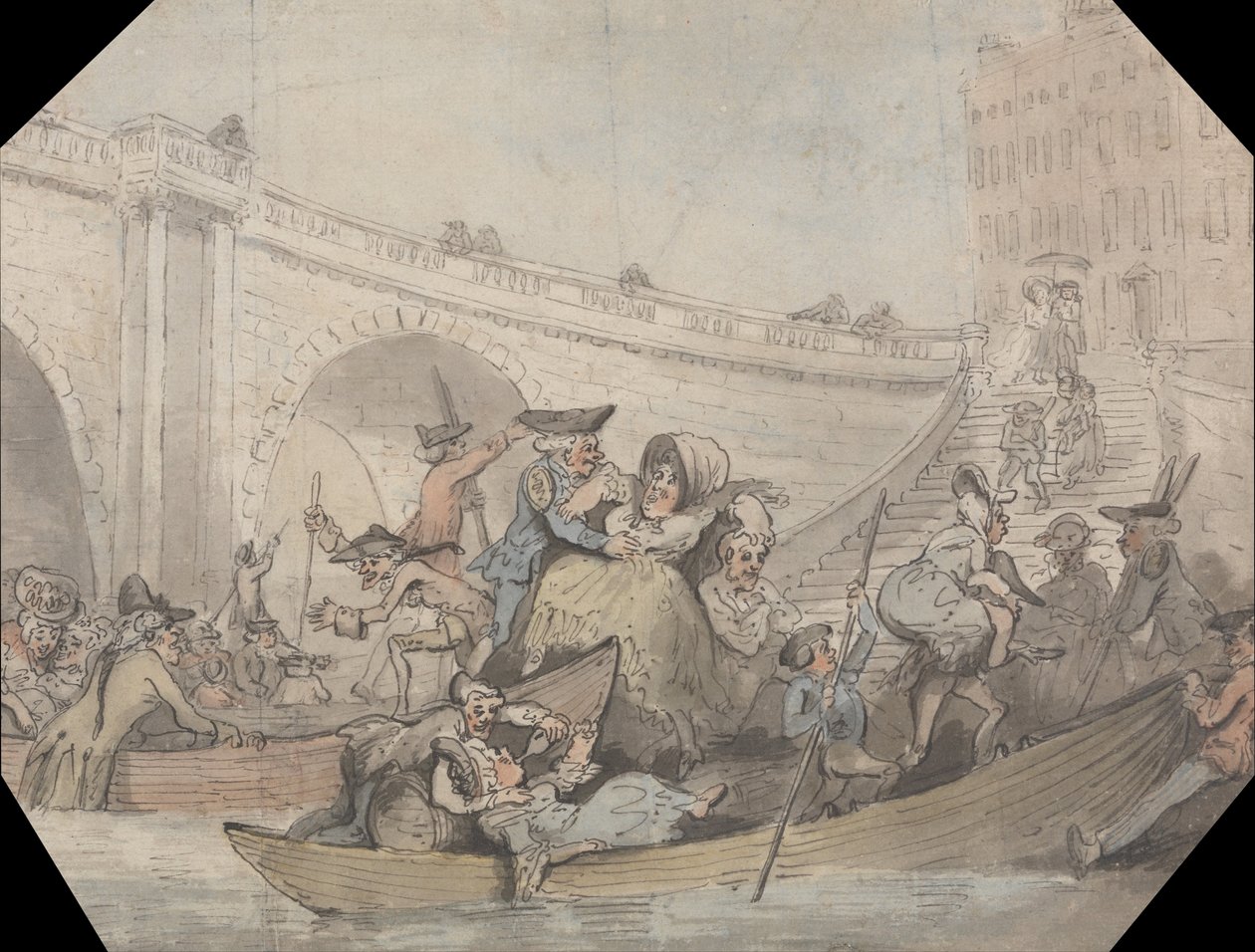 The Arrival of Ferries at London Bridge av Unbekannt Unbekannt