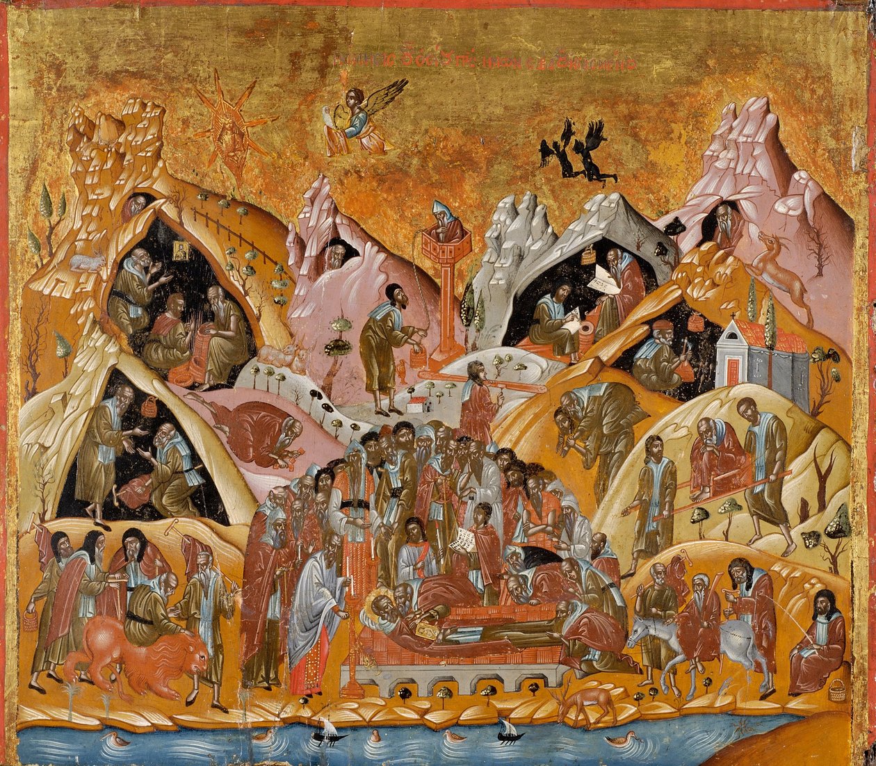 The Dormition of St Savvas av Unbekannt Unbekannt
