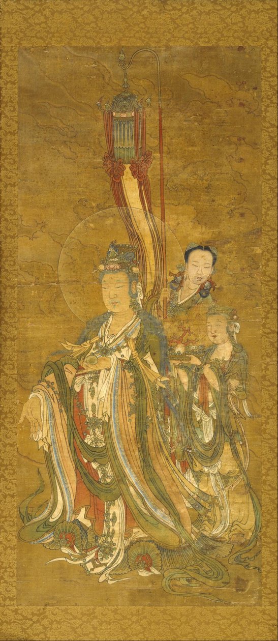 Ukjent kinesisk - Bodhisattva med ledsagere av Unbekannt Unbekannt