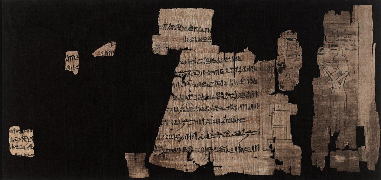 Ukjent egyptisk - Ark med hieratisk inskripsjon om Neskhonsu, sangeren til den store guden Amun av Unbekannt Unbekannt