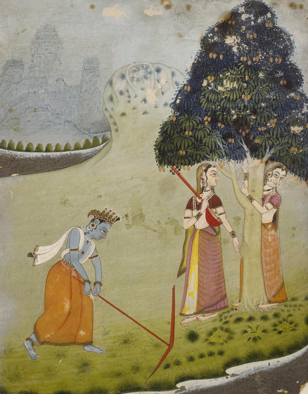 Ukjent indisk - Balaram Drawing Water for Krishna av Unbekannt Unbekannt