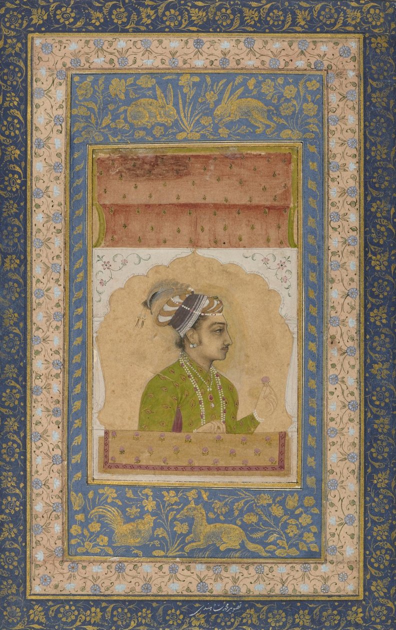 Ukjent indianer - Miniatyrportrett av Dara Shikoh av Unbekannt Unbekannt