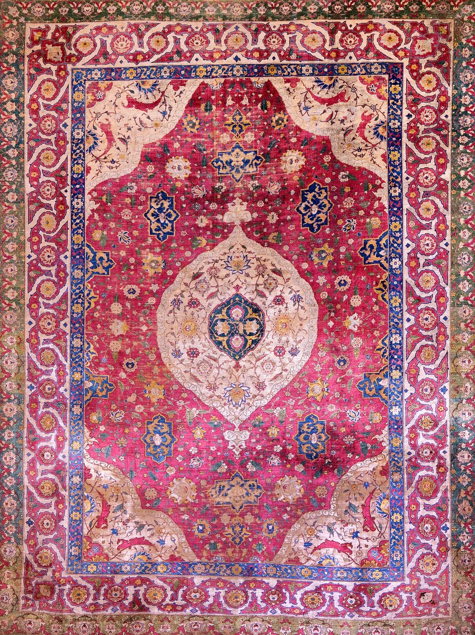 Ukjent, Iran, midten av 1500 -tallet - The Rothschild Small Silk Medallion Carpet av Unbekannt Unbekannt