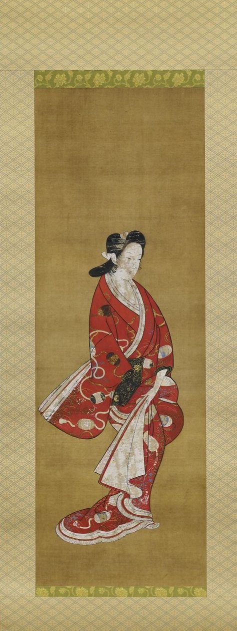 Ukjent japansk - Standing Beauty av Unbekannt Unbekannt