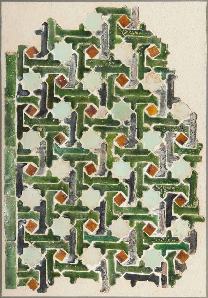 Ukjent, Spania, 1300 -tallet - Mosaic Tile Panel (1929293) av Unbekannt Unbekannt
