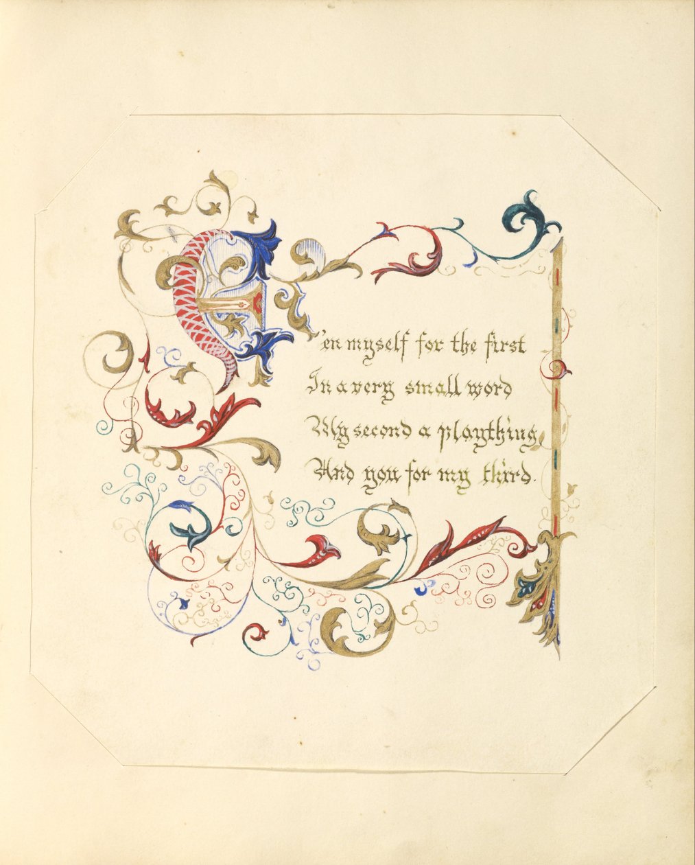 Ukjent produsent, britisk - (Illuminated Manuscript Poem) av Unbekannt Unbekannt