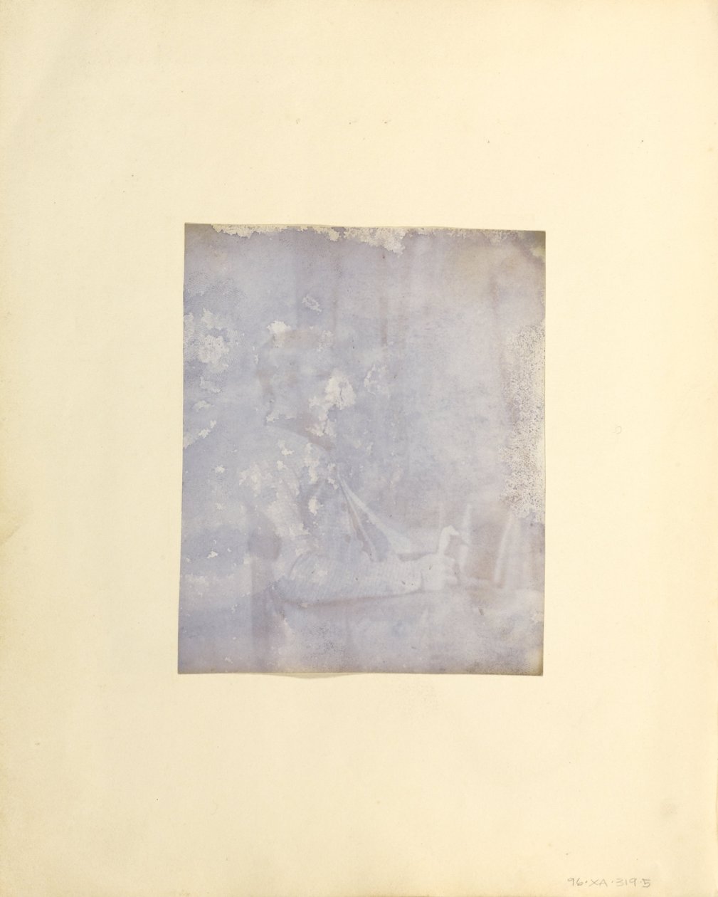 Ukjent produsent, britisk, aktivt India ca 1843 - (Profilportrett av en sittende mann som holder en bok) av Unbekannt Unbekannt