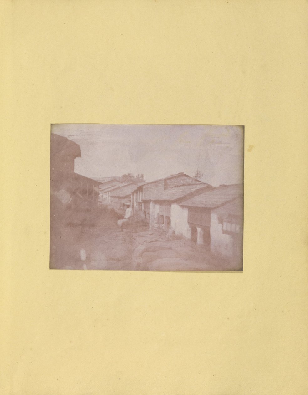 Ukjent produsent, britisk, aktivt India ca 1843 - (Village Street, sannsynligvis i Uttar Pradesh, Nord -India) av Unbekannt Unbekannt