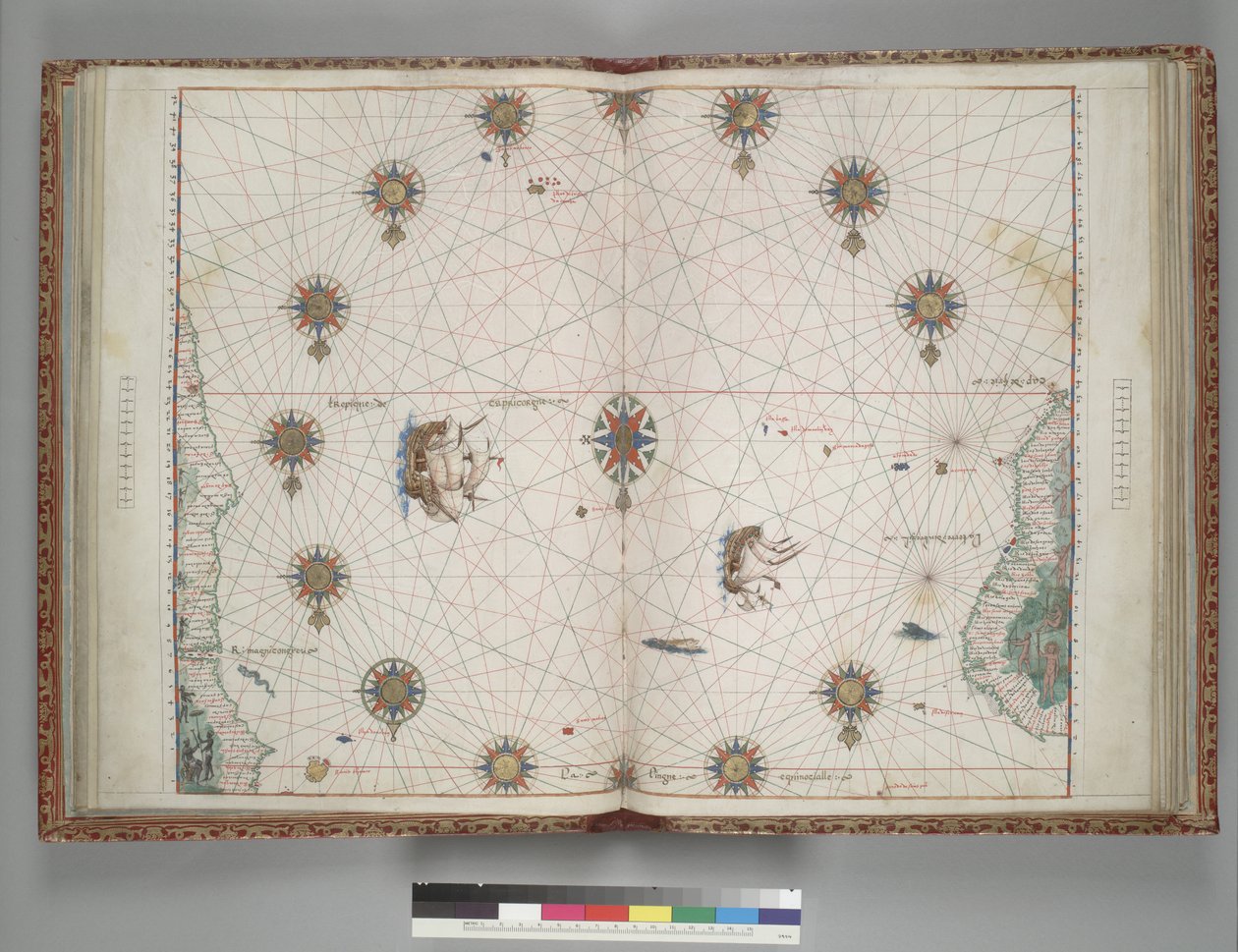 Vallard Atlas 1547 6 Brasil Afrika Atlanterhavet av Unbekannt Unbekannt