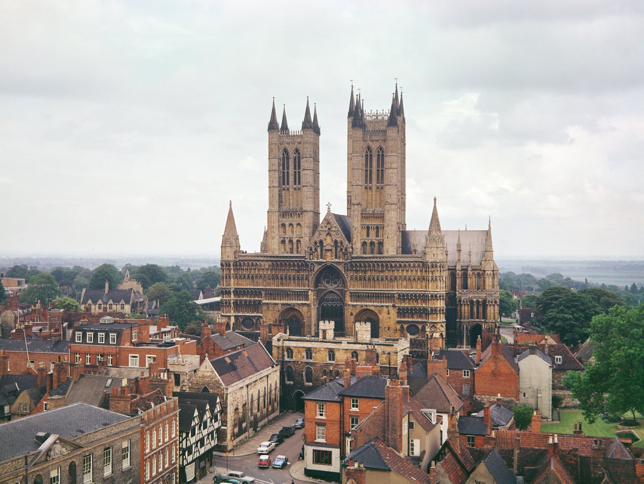 Utsikt over Lincoln Cathedral av Unbekannt Unbekannt