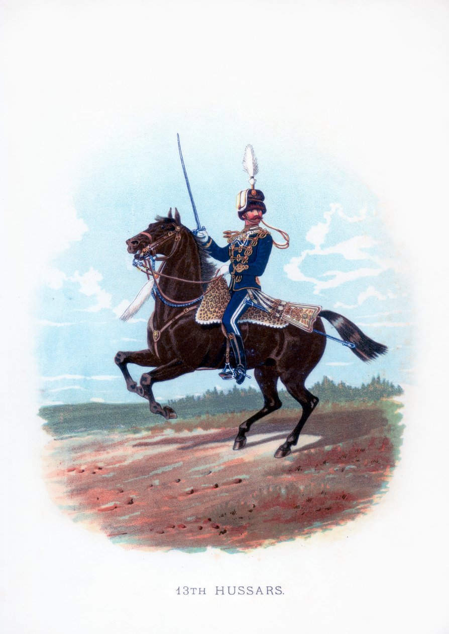 13. husarer, 1889 av Unbekannt