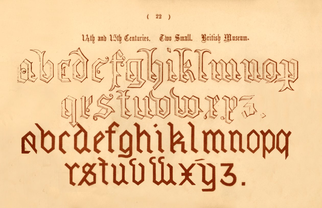 1300- og 1400-tallet. To små. British Museum, 1862 av Unbekannt