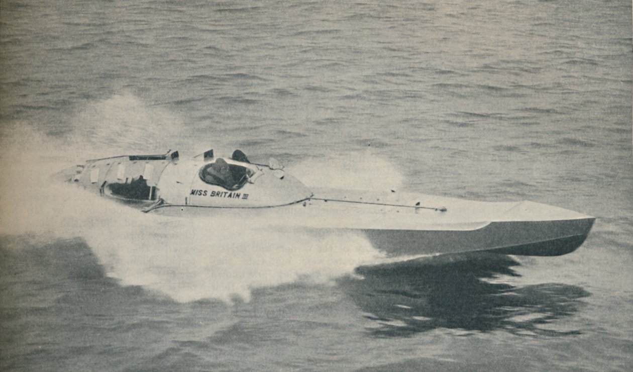 1936 verdens raskeste enmotors båt Miss Britain III, 1936 av Unbekannt