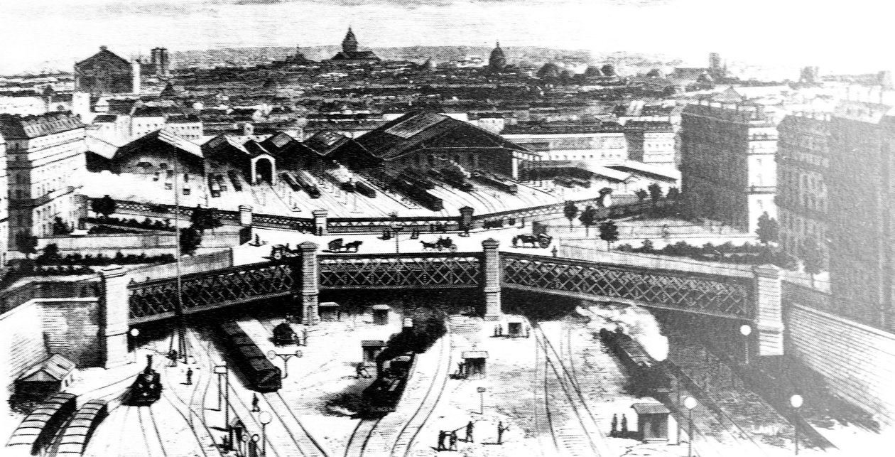 2295 Gare St Lazare i Paris i 1900-arkivet av Unbekannt
