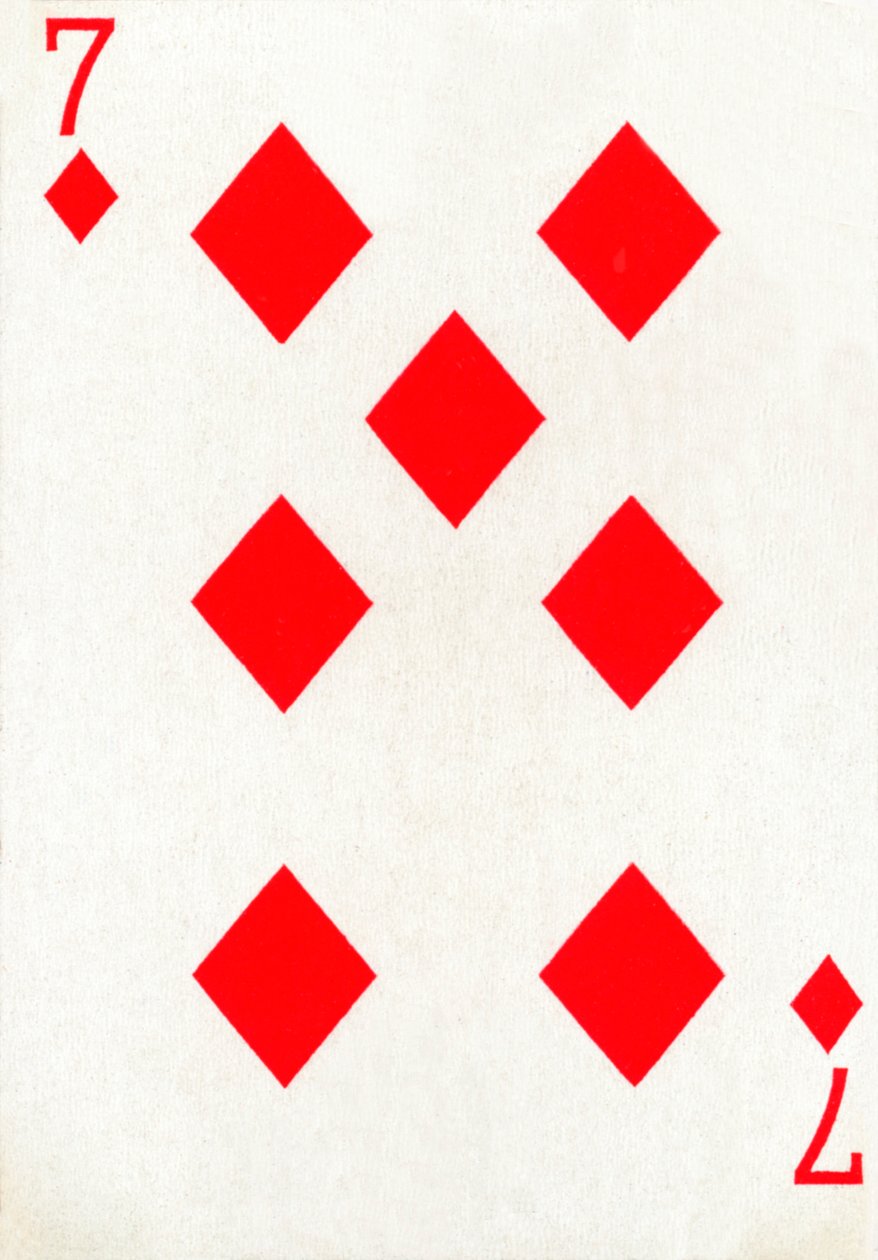 7 av diamanter fra en kortstokk med Goodall & Son Ltd.-spillekort, c1940. av Unbekannt