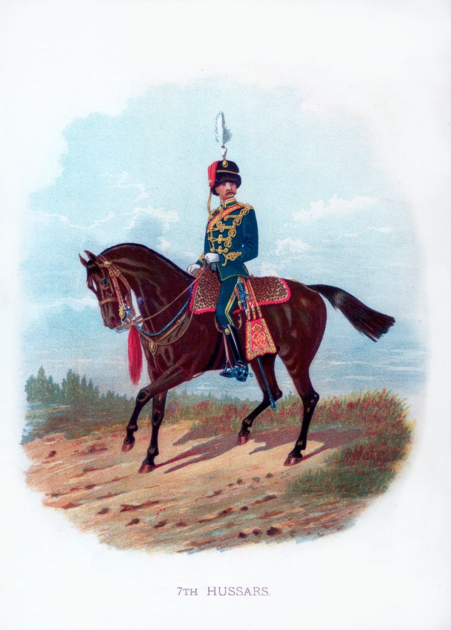 7. husarer, 1889 av Unbekannt