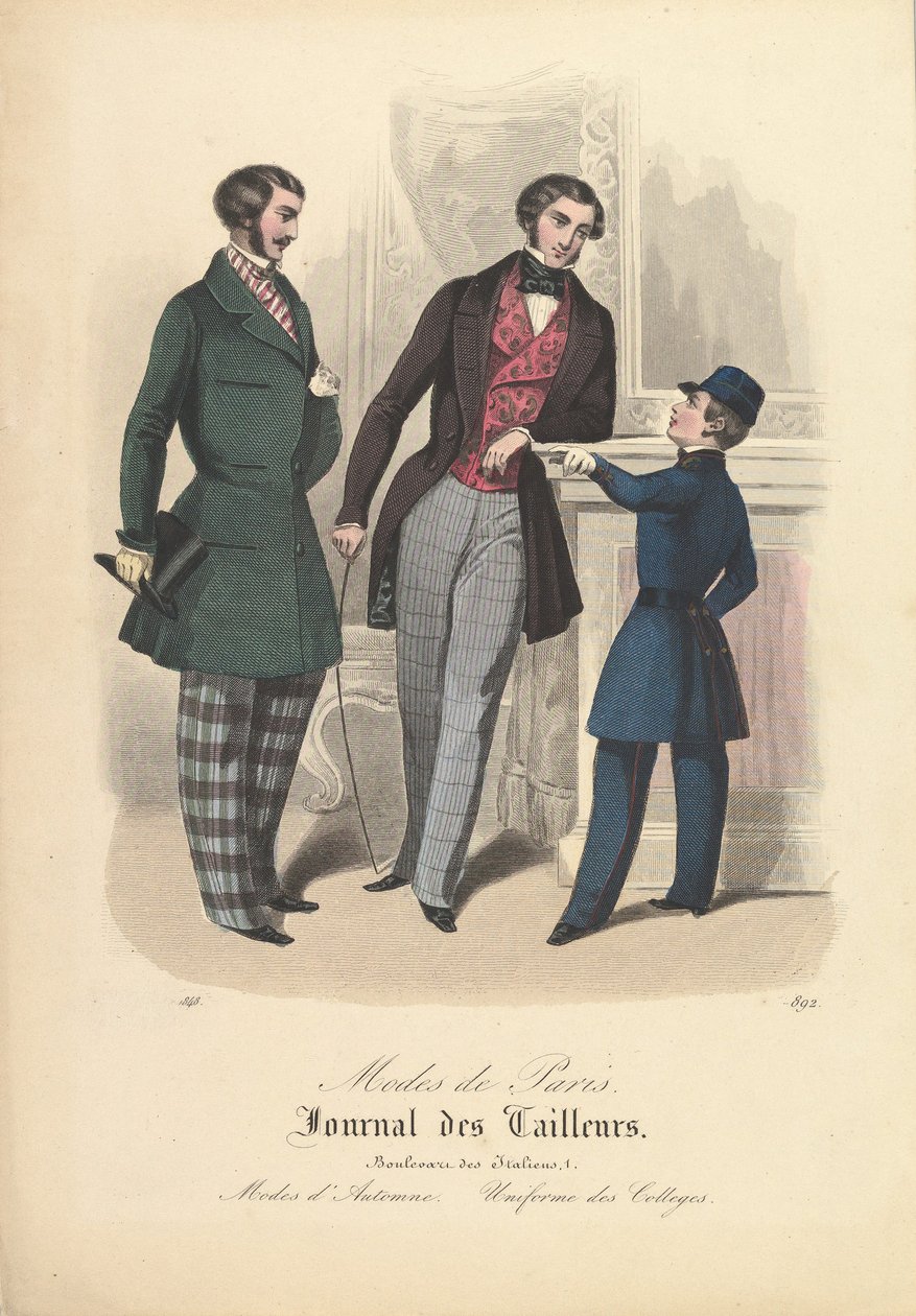 892 fra Modes de Paris, Journal des Tailleurs, 1848. av Unbekannt