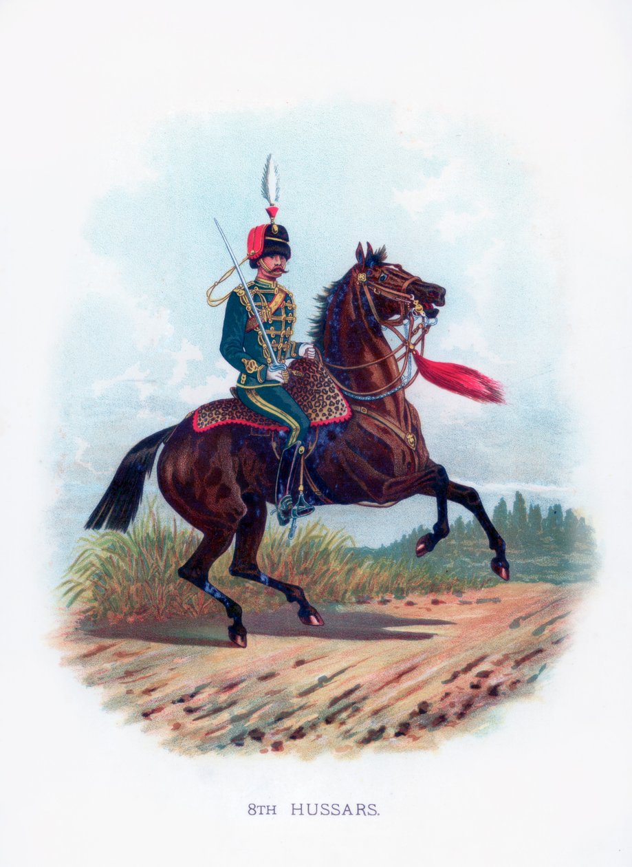 8. husarer, 1889 av Unbekannt