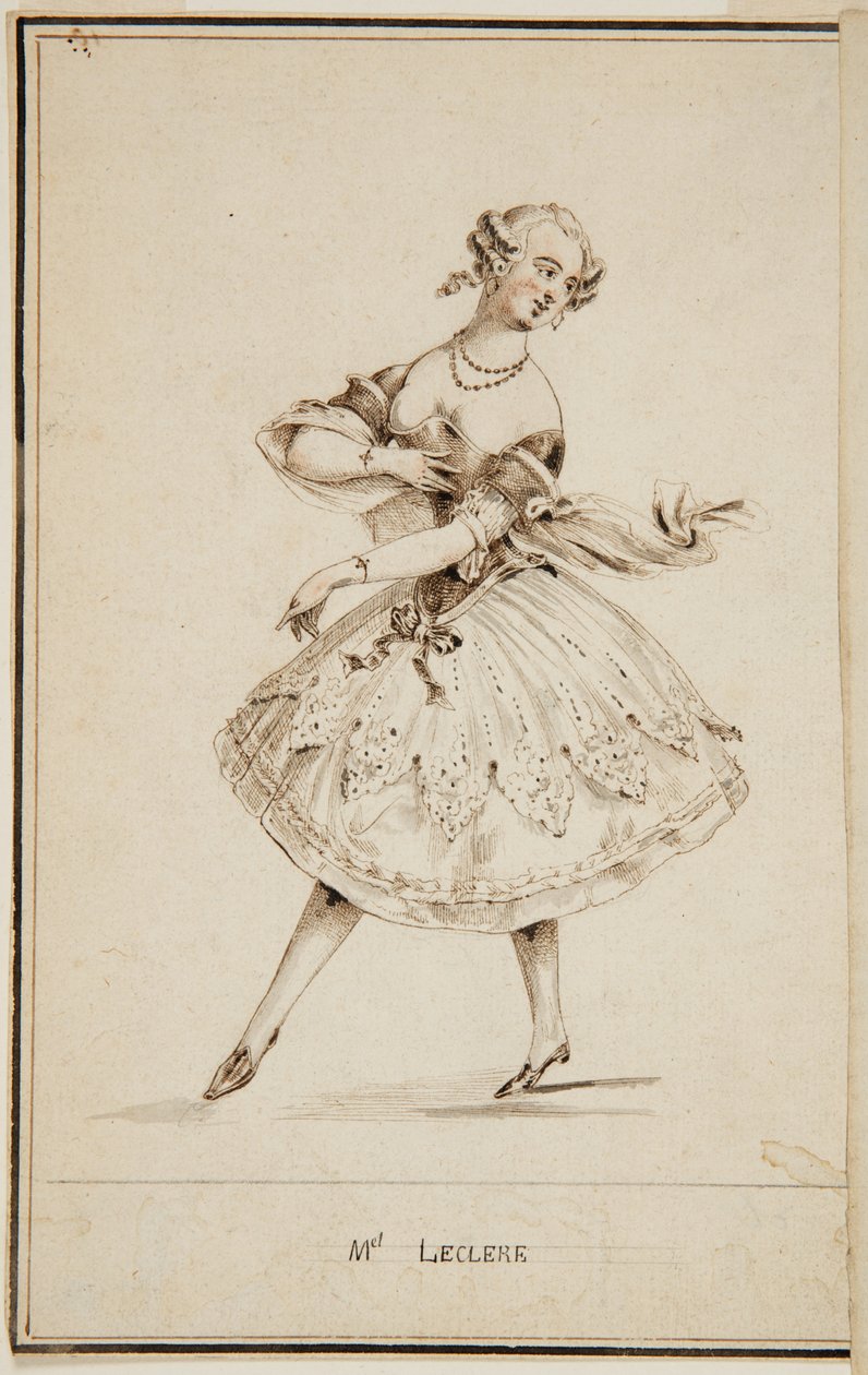En ballettdanser, Mademoiselle Leclerc av Unbekannt
