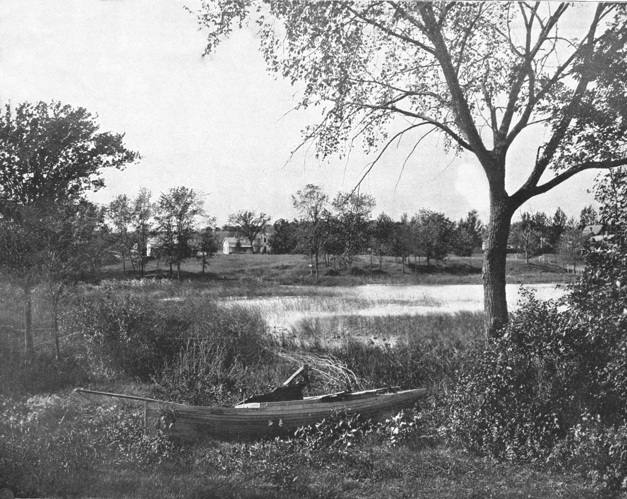 En bukt i Lac la Belle, Oconomowoc, Wisconsin, USA, c1900. av Unbekannt