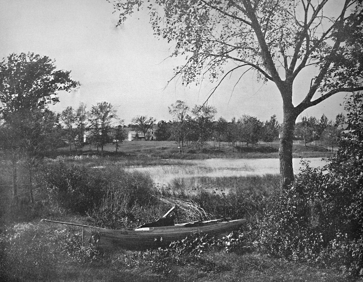 En bukt i Lac la Belle, Oconomowoc, c1897. av Unbekannt