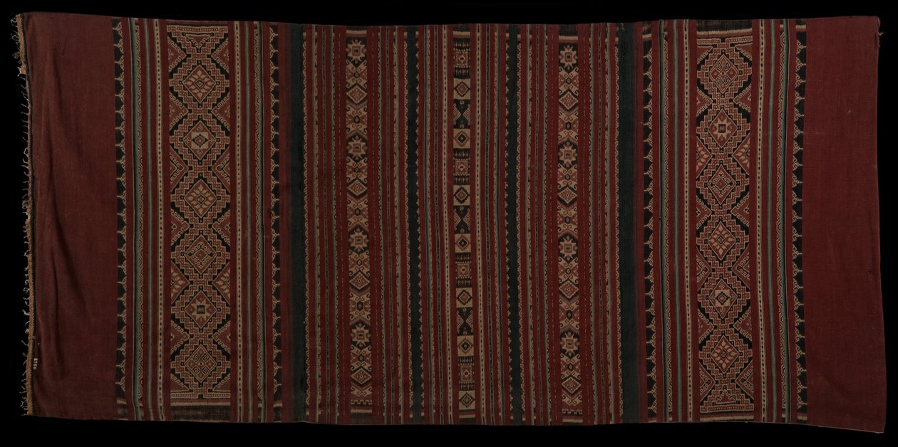 En Bentenan sarong, vevd av Minahasa -folket en gang rundt 1700 -tallet. av Unbekannt