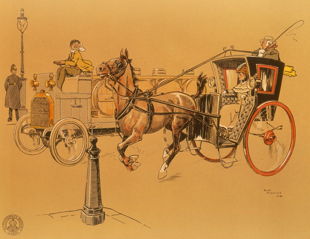 En Berliet-lastebil, 1906 av Unbekannt