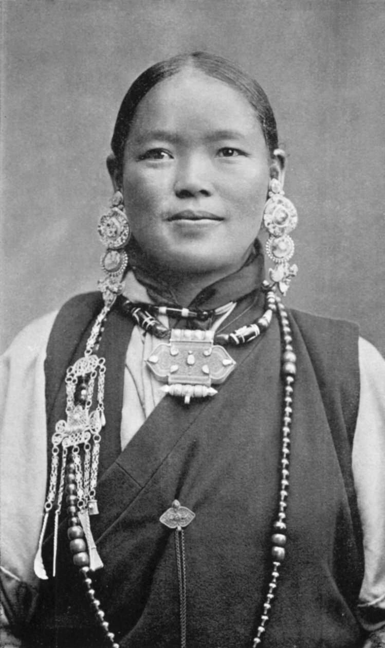 En kvinne fra Bhutia, c1910 av Unbekannt