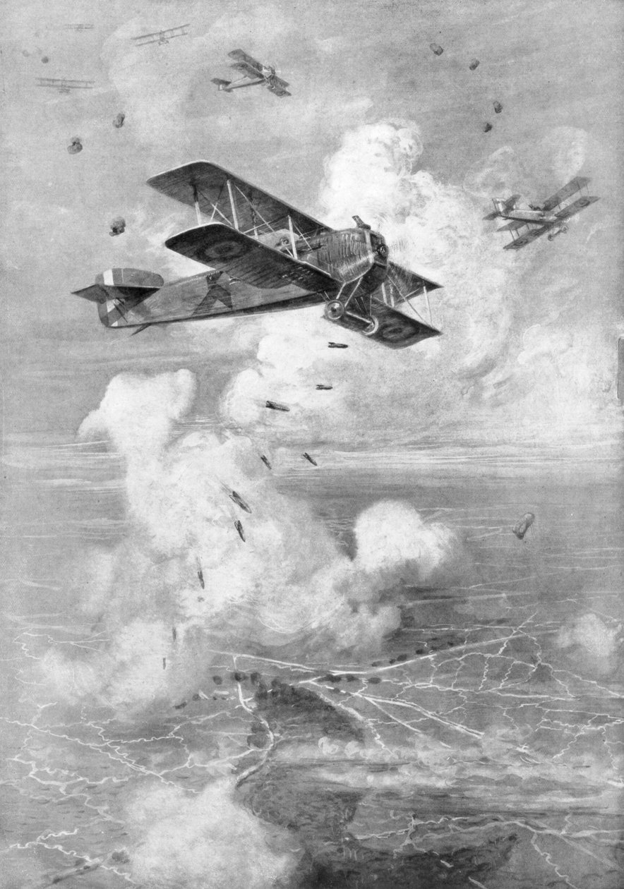 En Breguet fransk toplanbomber i aksjon, c1917 1926 av Unbekannt
