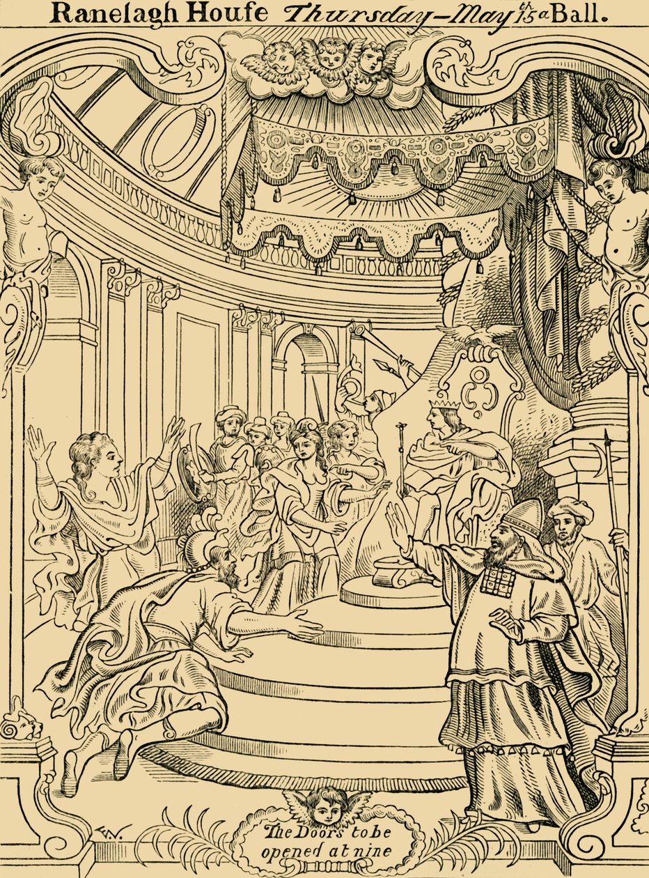 Et kort med invitasjon til Ranelagh, c1876. av Unbekannt