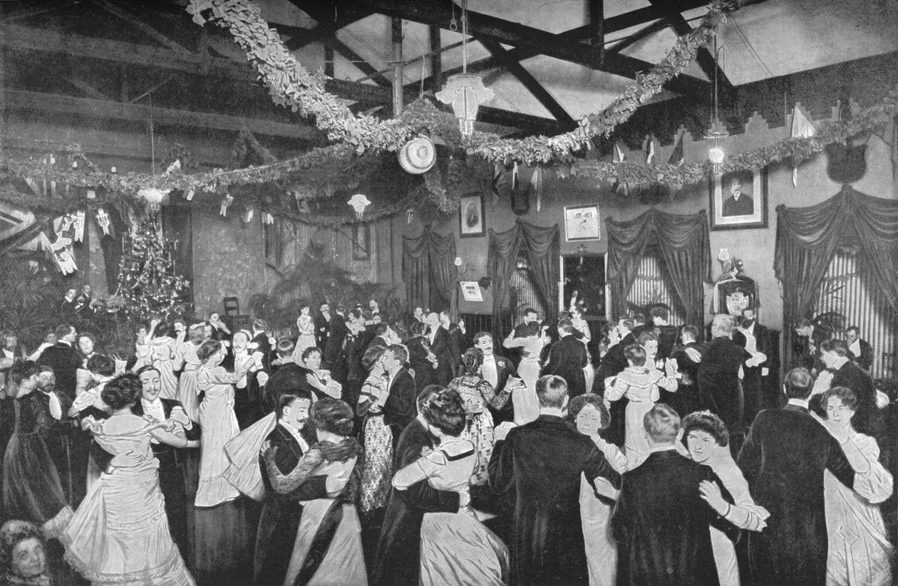 En juledans på German Gymnasium, London, c1902 1903 av Unbekannt