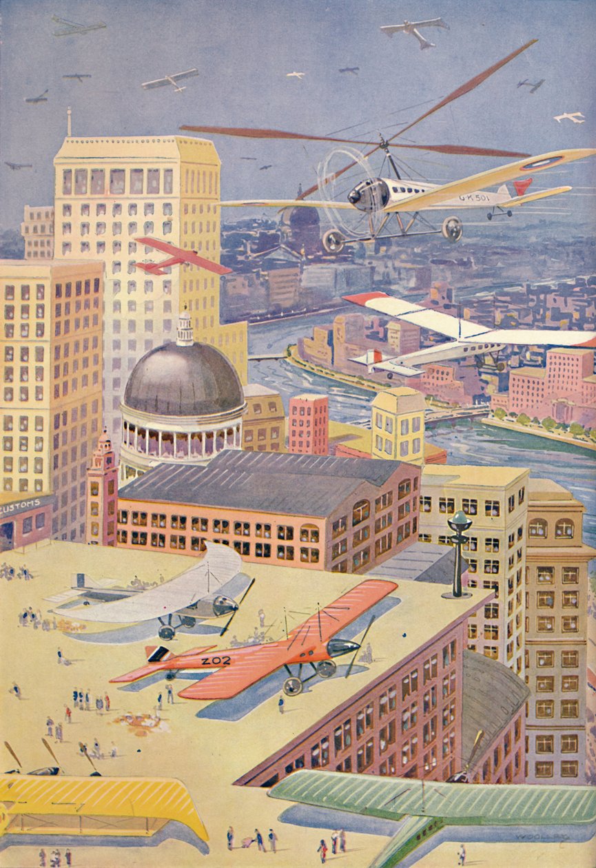 A City of the Future, 1927 av Unbekannt
