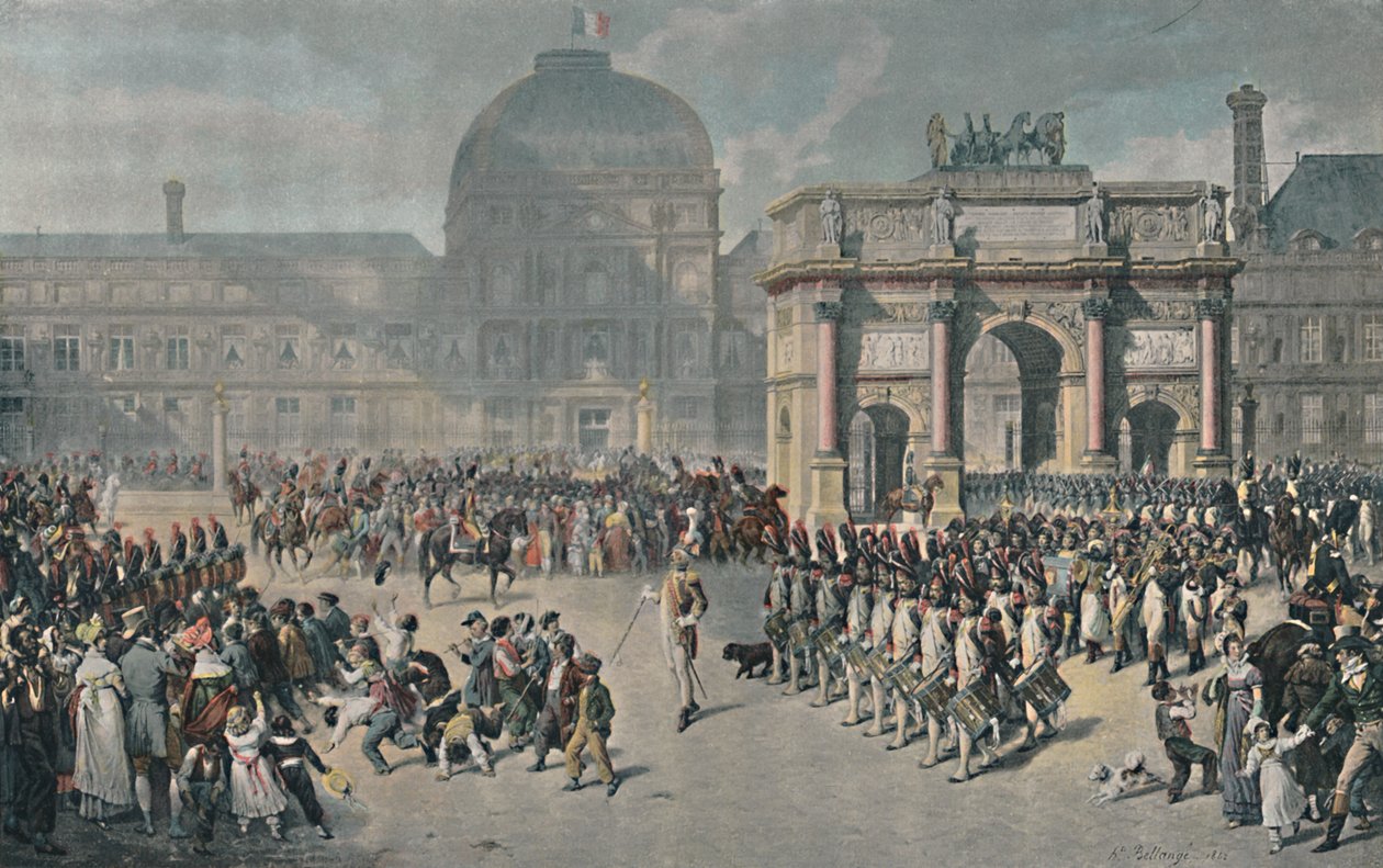 A Day of Review Under The Empire, Place Du Carrousel, 1810, 1896 av Unbekannt