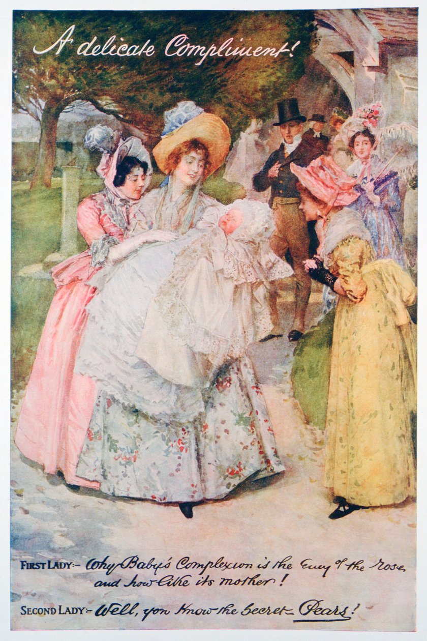 A Delicate Compliment, Pears såpeannonse, 1914. Et trykk fra Pears Christmas Annual, 1914 av Unbekannt