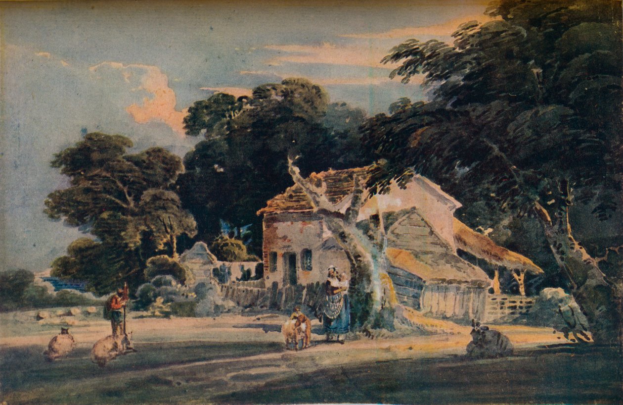 A Devonshire Farm, c1798, 1921 av Unbekannt