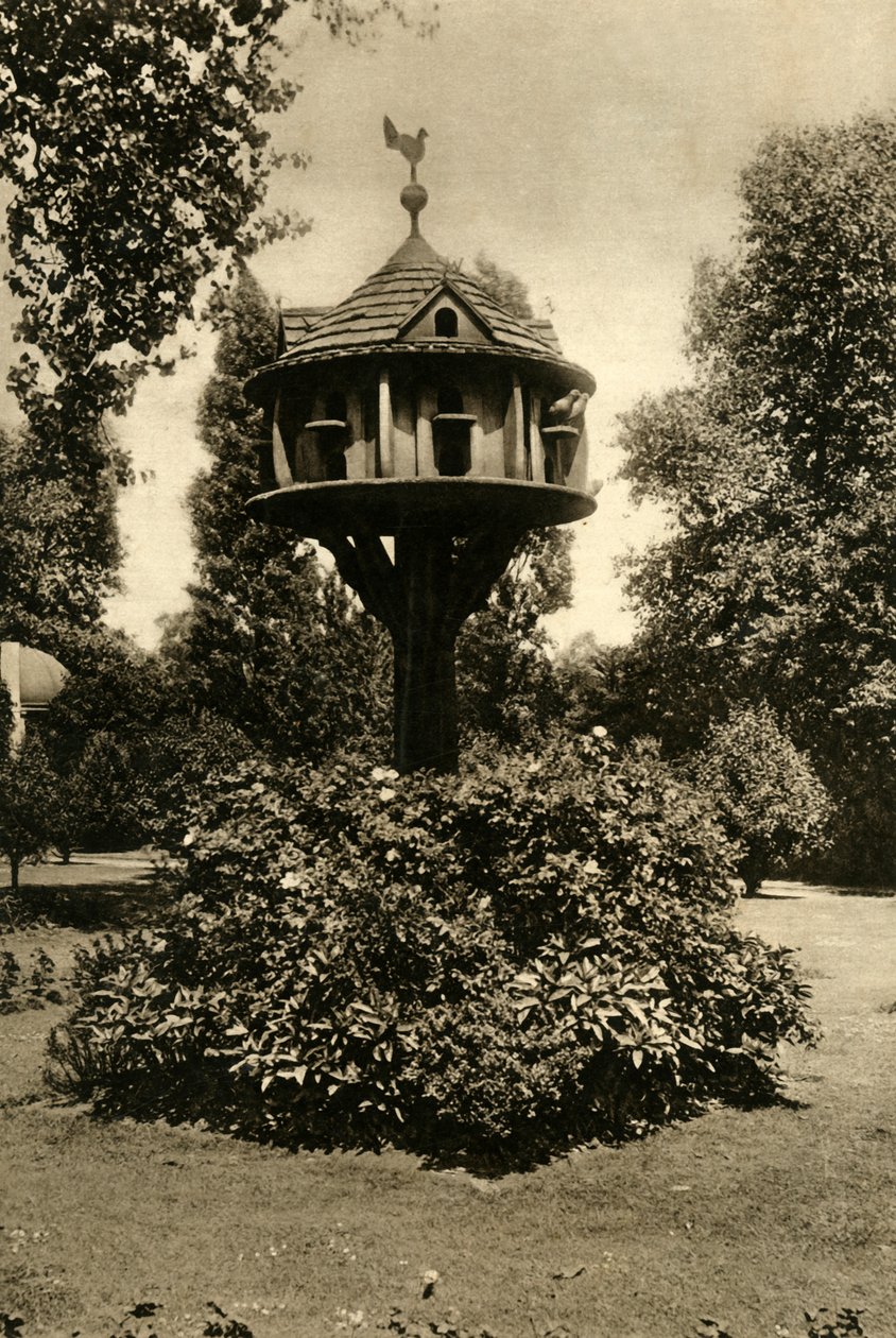 En dueslag - i hagen til Dowager Marchioness of Bute, St. Johns Lodge, Regents Park, 1920. av Unbekannt